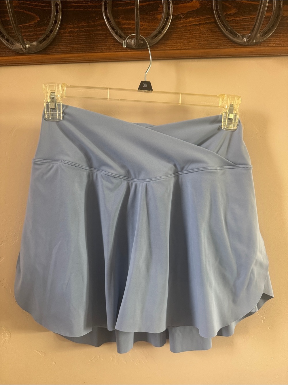 HALARA Light Blue Circle Skater Skirt